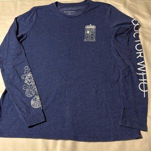 Her Universe Doctor Who Long Sleeve Blue Heather color in X-Small